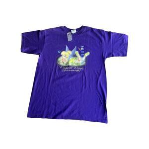 Vintage 90s Disney Tinker Bell Graphic T-Shirt Magical Wings Size Medium NEW